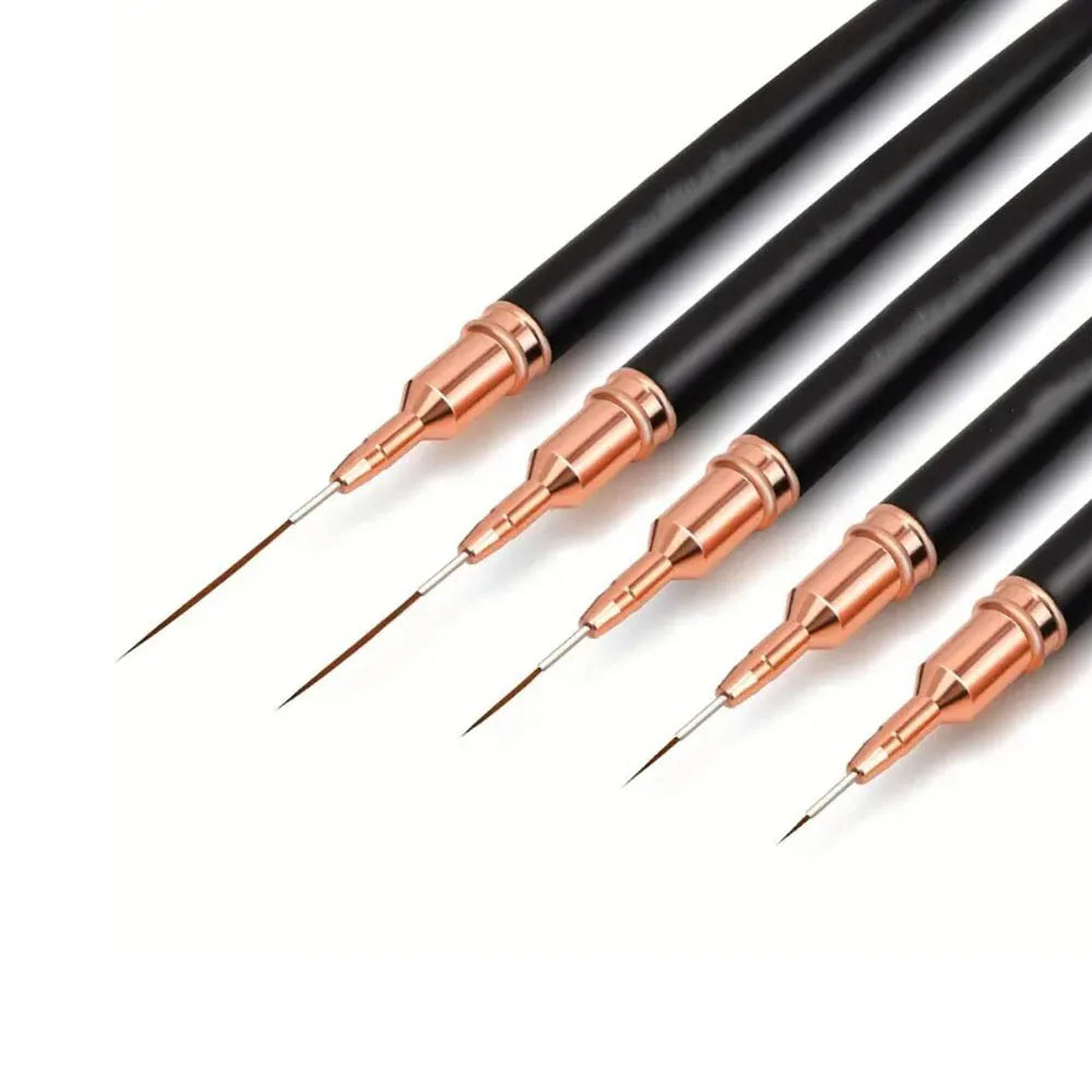 7/10/12/15/20m Pink French Nail Art Liner Painting Brush 5Pcs/set Ultra-thin Elongated Lines Nail Drawing Pen Brush DIY Manicure Good Vibrations