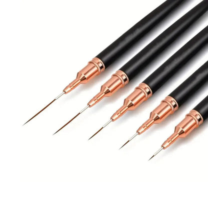 7/10/12/15/20m Pink French Nail Art Liner Painting Brush 5Pcs/set Ultra-thin Elongated Lines Nail Drawing Pen Brush DIY Manicure Good Vibrations