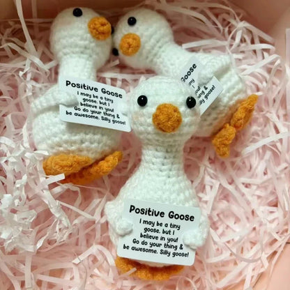 New Positive Energy Potato Hug Pocket Mini Handmade Plush Wool Knitting Doll with Card Funny Christams Gift Home Room Decoration Good Vibrations