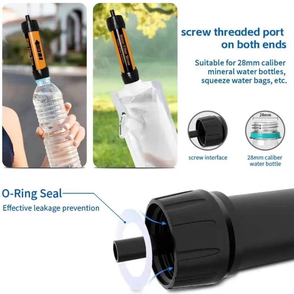 Mini Mini Water Filter Straw Purifier Straw Purification Water Filter TUP Direct Drinking Drinking Water Filtering Straw Hiking Good Vibrations