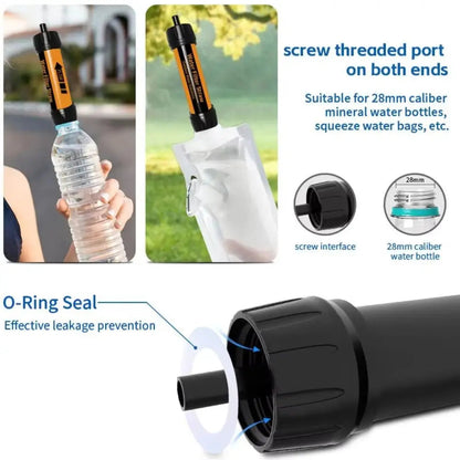 Mini Mini Water Filter Straw Purifier Straw Purification Water Filter TUP Direct Drinking Drinking Water Filtering Straw Hiking Good Vibrations