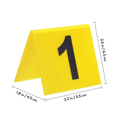 Y51A-Acrylic Table Number Signs, Table Tent Sign With Number Plates 1-15, Table Numbering, Table Number For Wedding,Party Good Vibrations