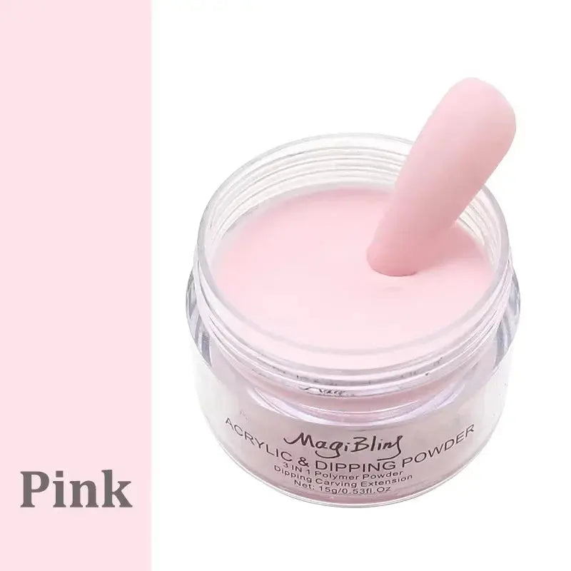 15g Acrylic Powder Light Color Carving Nail Polymer Tip Extension Crystal Powders Manicure Professional Nails Art Accessories Good Vibrations