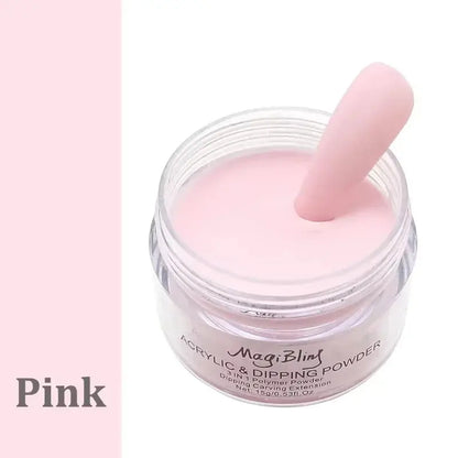 15g Acrylic Powder Light Color Carving Nail Polymer Tip Extension Crystal Powders Manicure Professional Nails Art Accessories Good Vibrations