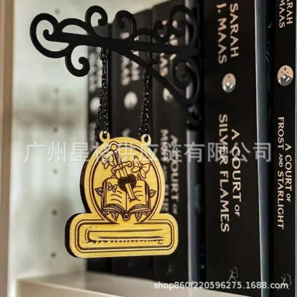 Book Nook Tavern Signs Book Page Divider Bookmark for Library Reading Organizer Creative Literary Decor Gift Good Vibrations