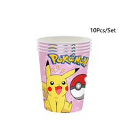 Pokemon Birthday Party Disposable Party Plates Pikachu Theme Tablecloth Character Balloon Birthday Decoration Baby Shower Suppli Good Vibrations