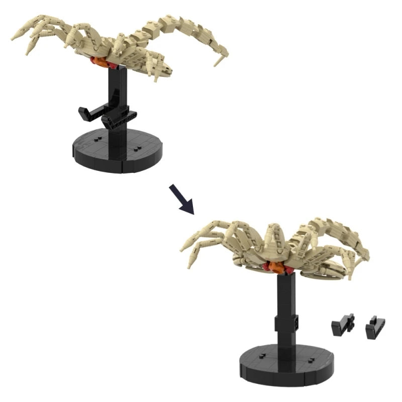 MOC Horror Movie Alien Face Hugger Model Building Blocks Set Monster Insect Claw Assembled Bricks Hanging Face Toy AdultsGift Good Vibrations