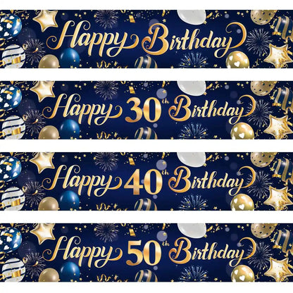 Happy Birthday Banner Birthday Party Decoration Kids Boys Girl Baby Shower Decoration Bunting Garland Banners Flags Anniversary Good Vibrations