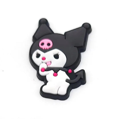 Sanrio Anime Hello kitty Kuromi Pochacco Shoe Charms for Clogs Bag Crocs Sneakers Shoe Decorations Bag Decors Good Vibrations