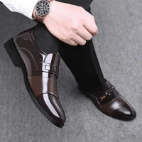New men's formal leather Shoes Casual business non slip footwear Fashion minimalist work shoes Comfortable male flat Zapatillas Good Vibrations