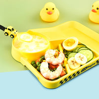 Children's Feeding Dish Set of Dishes for Baby Stuff Suction Cup Plate Aesthetic Tableware for Kids Plates Utensils Dinner Kit Good Vibrations