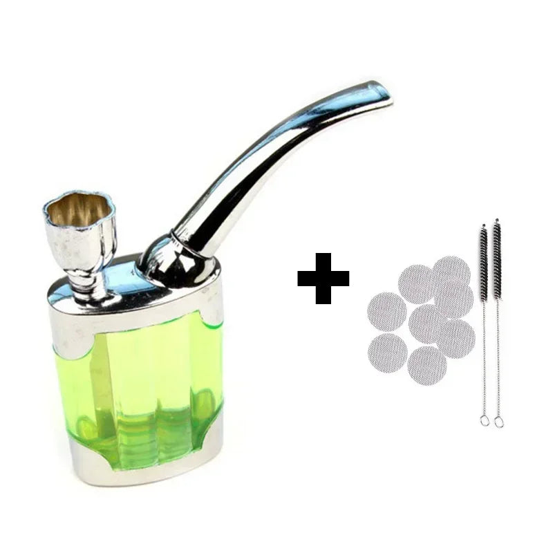 Complete set Cleanable Acrylic Smoking Pipe Fashion Microfilter Tobacco Pipe Circulation Reduce Tar Smoke filter Cigarette Tool Good Vibrations