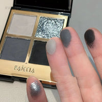 Four-color Eyeshadow Palette Low Saturation Earth Brown Rose Pearly Matte Glitter Eyeshadow Shiny Eye Shadow Lasting Eye Make Up Good Vibrations