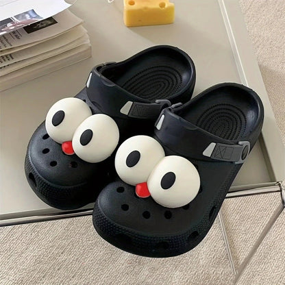 2/4Piece Fun Big-Eye Charms For Crocs & Sneakers - Transform Your Style With Diy Shoe Decor, Durable Pvc Accessories Good Vibrations