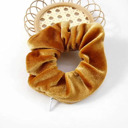 Portable ⁣Hidden Safe Sight Secret Hair Tie Storage Case Hair Scrunchie With Zipper Hide Key Cash jewelry For Travel Outdoor Good Vibrations