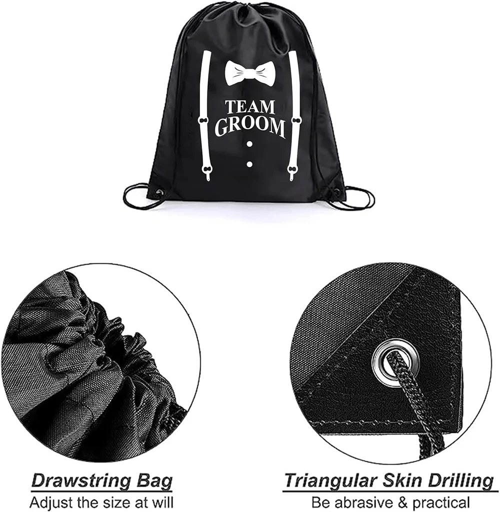 Groom and Groomsmen Storage Bag Proposal Bags Groom Crew Bag Groomsmen Gift Drawstring Bag for Bachelor Party Groom to Be Item Good Vibrations