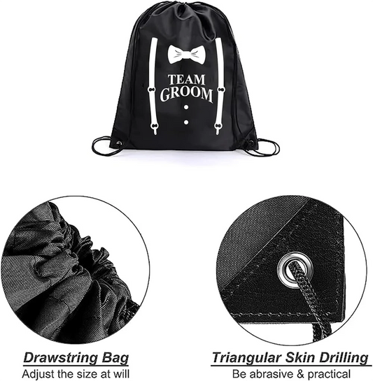 Groom and Groomsmen Storage Bag Proposal Bags Groom Crew Bag Groomsmen Gift Drawstring Bag for Bachelor Party Groom to Be Item Good Vibrations
