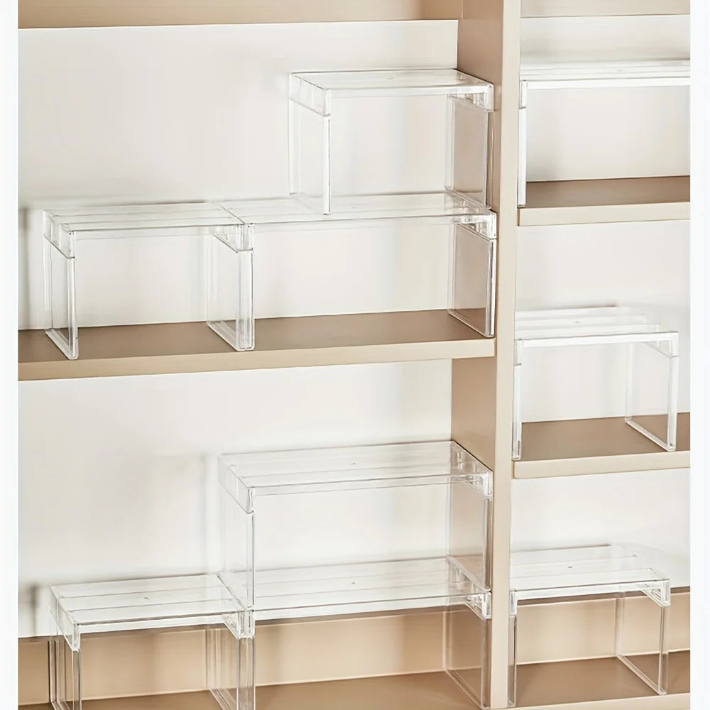 1 Layered Shelf, Refrigerator Storage Shelf, Kitchen Storage Shelf, Toy Figurine Storage Shelf, Cosmetics Layered Storage Shelf Good Vibrations