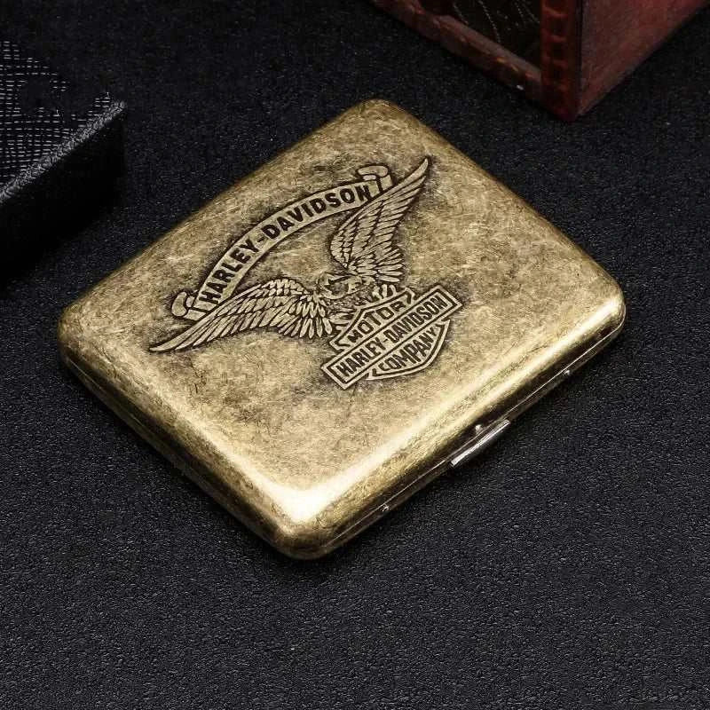 Retro Copper Tobacco Box Cigarette Case 20 Capacity Vintage Metal Brass Cigar Storage Box Smoking Accessories Good Vibrations Adult Super Store