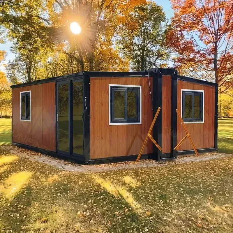 Portable Expandable Container House for Family Leisure with 2-3 Bedrooms, Parent-Child Homestay Venue, 40ft 20ft Tiny House. Good Vibrations
