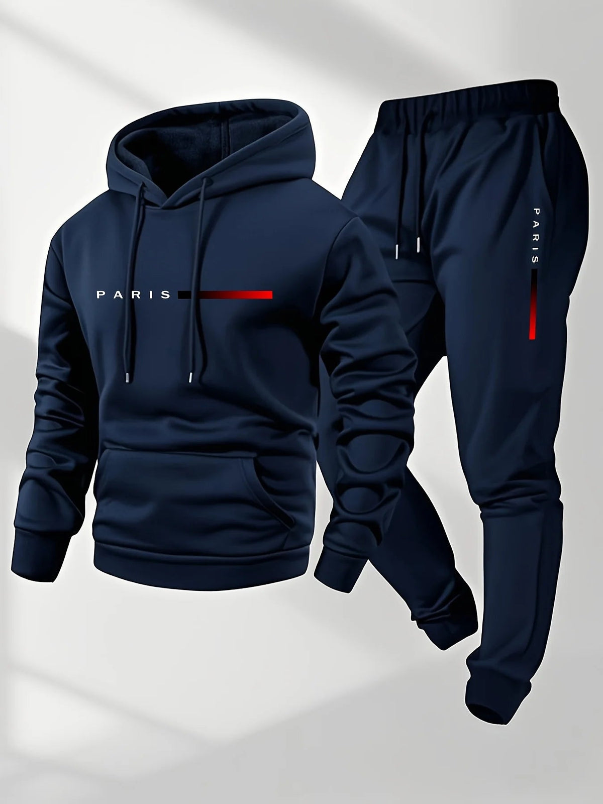2025 letter printed sportswear set men's hooded sweatshirt long pants set spring and autumn winter warm suit Good Vibrations