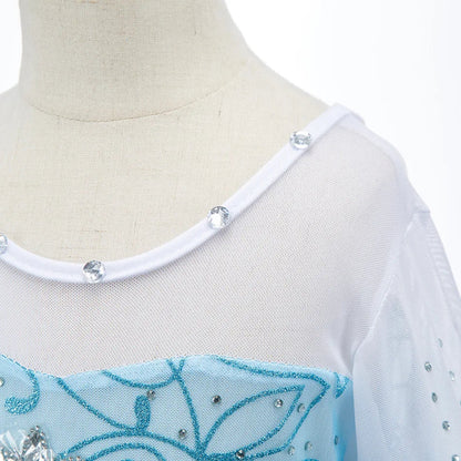 Disney Kids Princess Costume Elsa Anna Halloween Dress Girl Jasmine Moana Dinner Dress Rapunzel Mermaid Pageant Disguise 3-10Y Good Vibrations