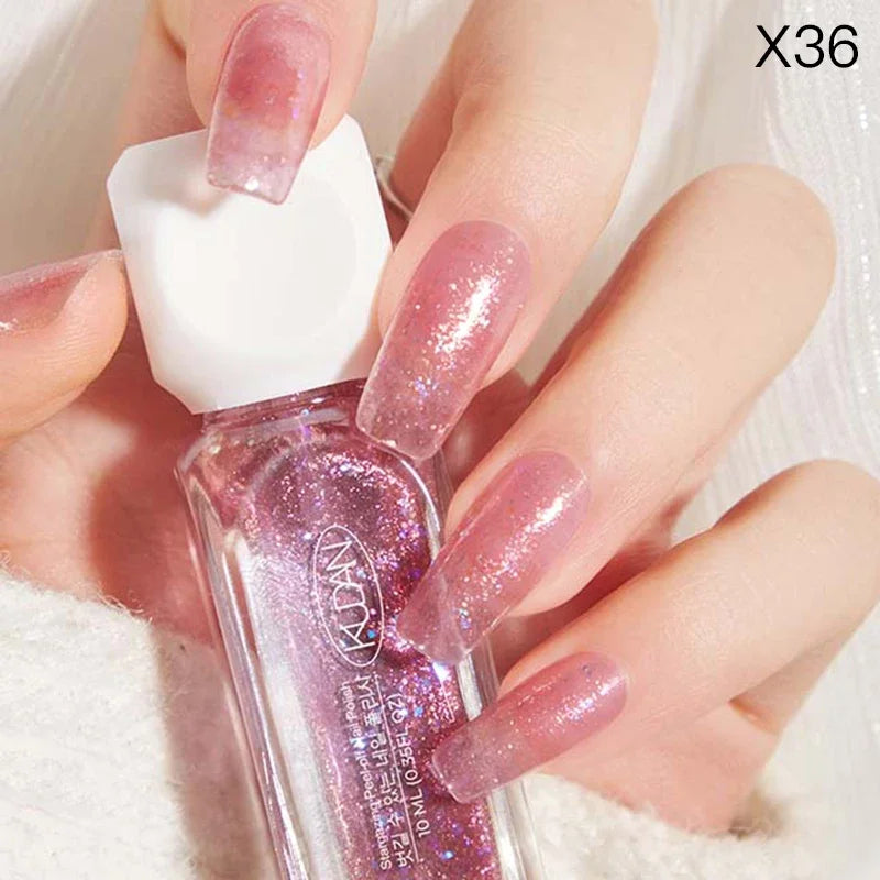 10ml Peel Off Water-Based Starry Nail Polish Fast Drying Long-Lasting Healthy And Brightening Effect No Need Lamp Cure Good Vibrations