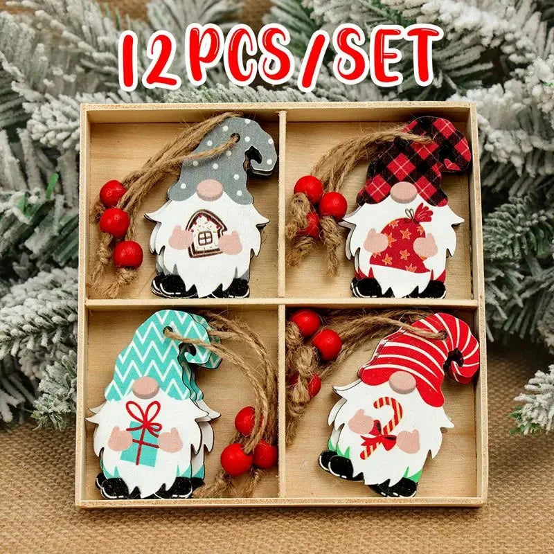 Christmas Wooden Pendant Merry Christmas Tree Decoration for Home 2025 Christmas Ornament Xmas Navidad Gifts Happy New Year 2026 Good Vibrations