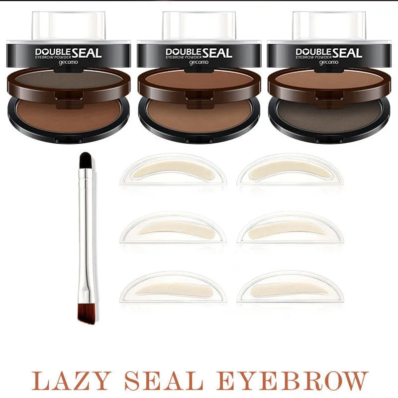Eyebrow Shadow Set Eyebrow Powder Seal Waterproof Eyebrow Stamp Natural Shape Brow Stamp Powder Quick Makeup Kit Set Good Vibrations