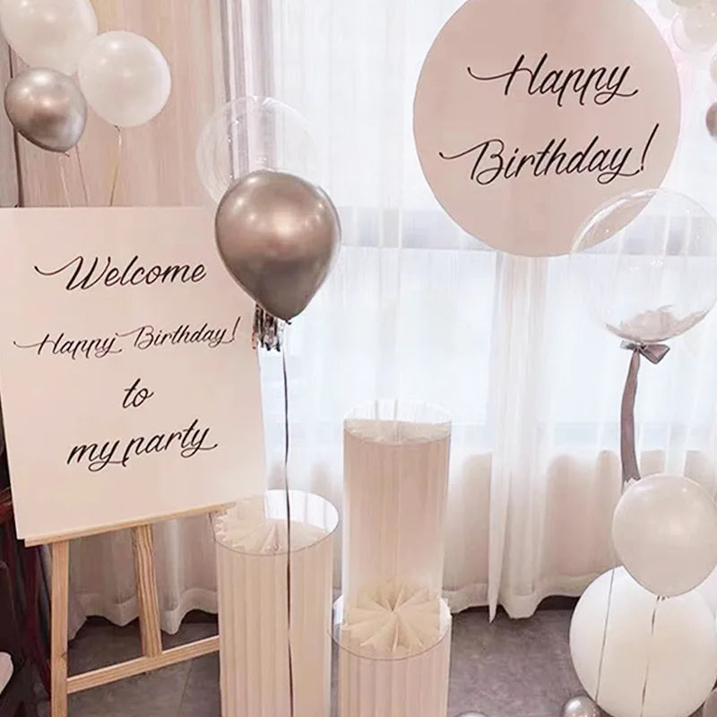 Folding Paper Cake Stand Wedding Decoration Props Dessert Table Rack Birthday Party Event Decoration Ornaments Baby Shower Decor Good Vibrations