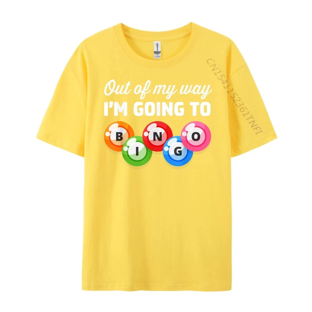 Out Of My Way I M Going Bingo Player T Shirts For Men Adult Men's Shirts Gothic Style Good Vibrations