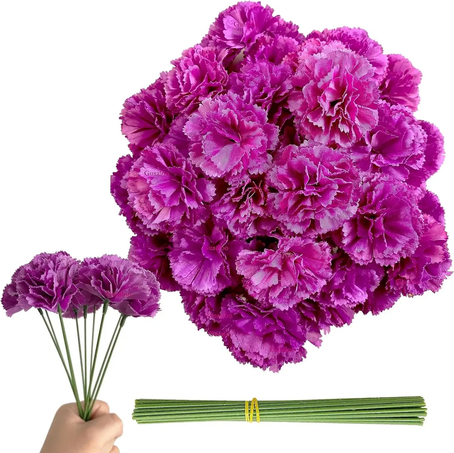 50Pcs Mexican Marigold Artificial Flowers for Day of The Dead Diwali Home DIY Craft Party Halloween Dia De Los Muertos Decor Good Vibrations