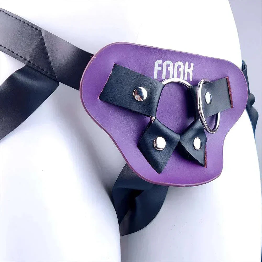 YOCY wearable strapon dildo attached to a leather belt for couples.