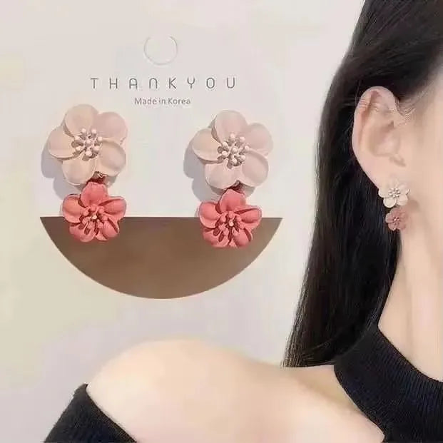 925 Silver Needle Korean Fashion Zircon Geometric Earrings For Women Jewelry 2026 Trending Luxury Crystal Cross Stud Earrings Good Vibrations