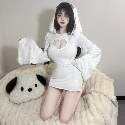 Ghost Girl Cosplay Costume Ghost Princess Holiday Cross Dressing Cosplay Costume Women's Two-Piece Slim Fishtail Halloween Skirt Good Vibrations