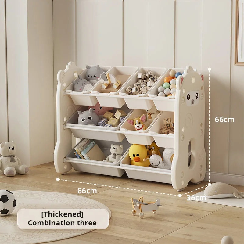 Children's toy storage  large capacity classification multi-layer storage rack baby locker Shelf organizer Children's bookshelve Good Vibrations