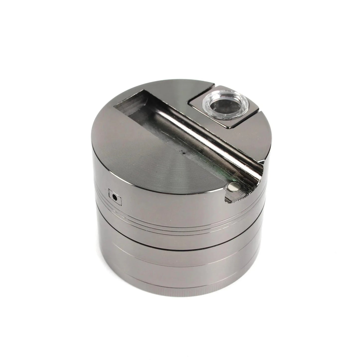 75mm Zinc Alloy herbal grinder with five layers and frosted finish.