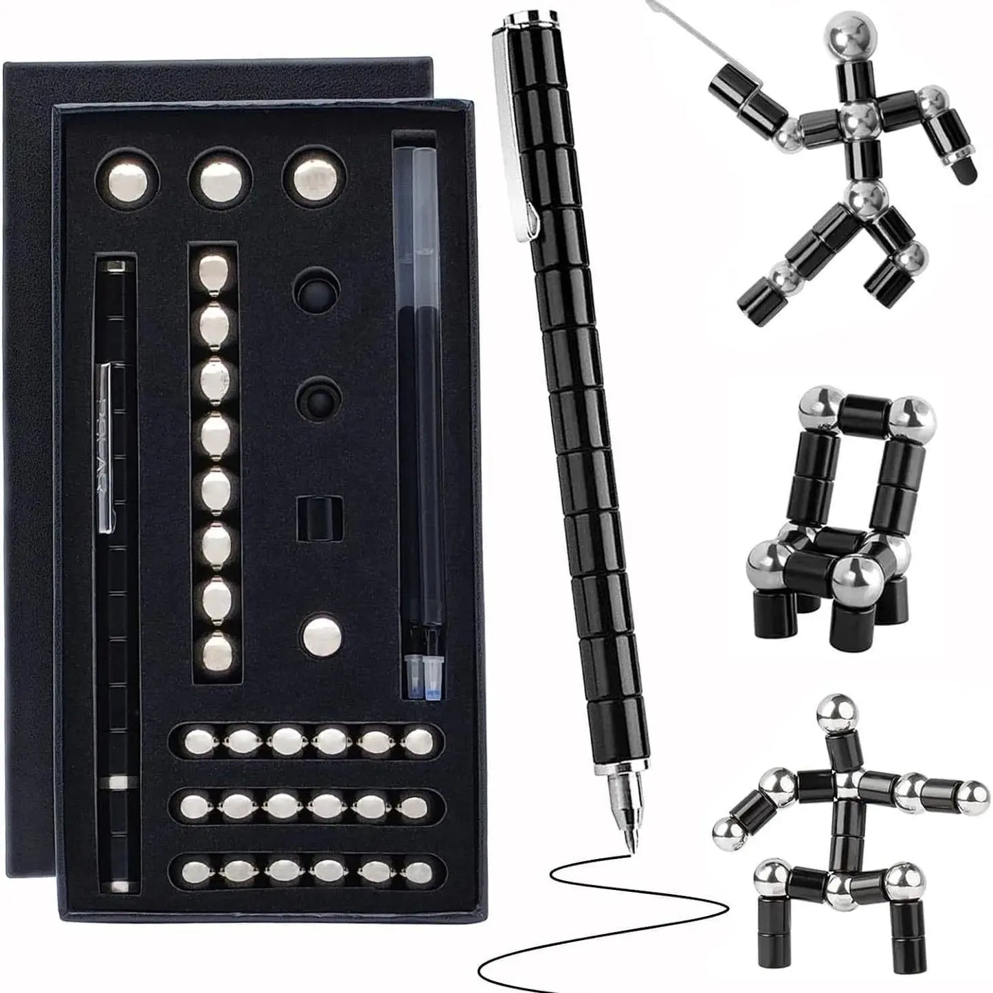 Versatile Magnetic Pen, Capacitive Stylus, Student Stress Relief Magnet Pen Gift Set Good Vibrations
