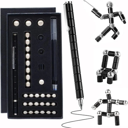 Versatile Magnetic Pen, Capacitive Stylus, Student Stress Relief Magnet Pen Gift Set Good Vibrations