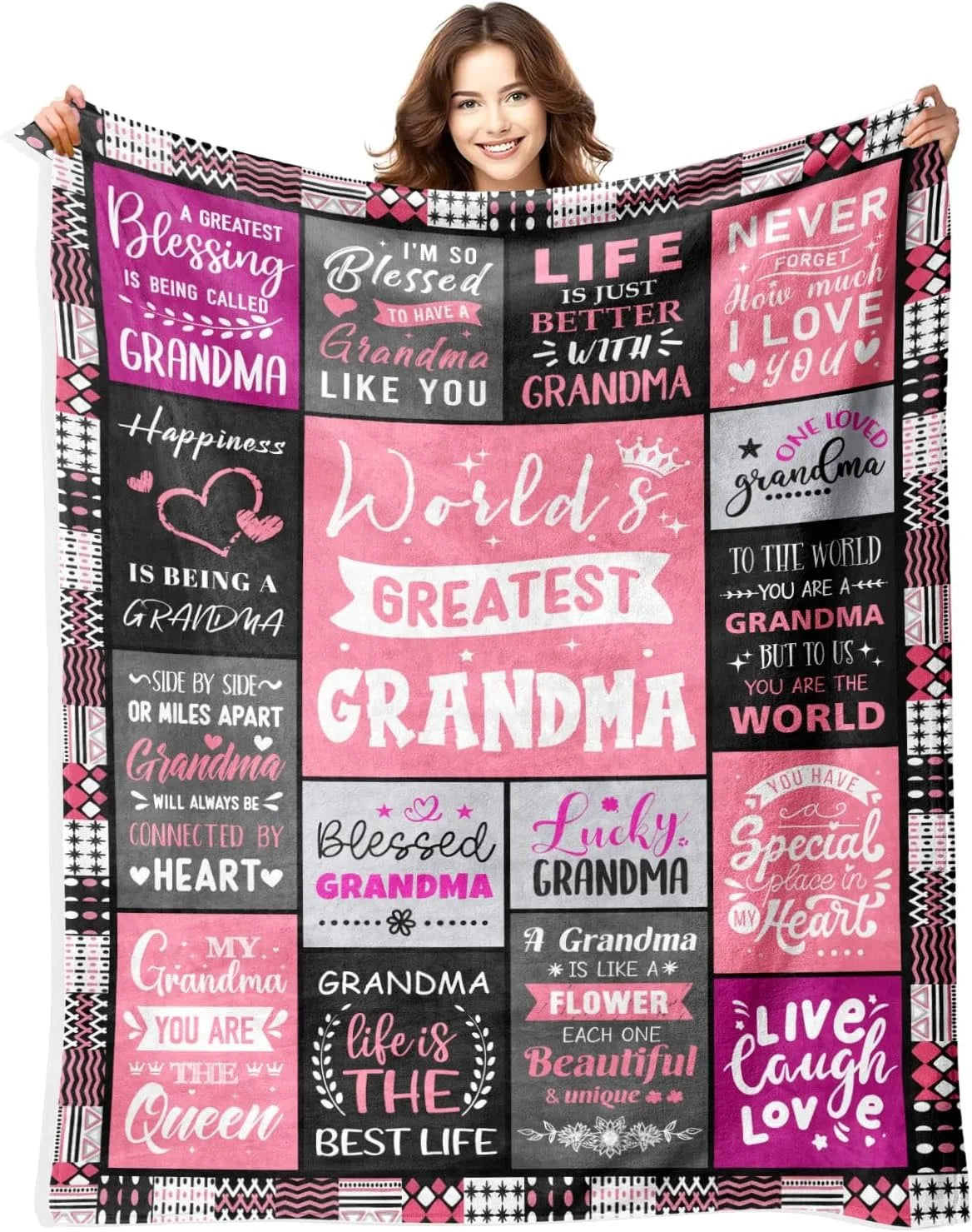 Gifts from Daughter Son for Mother's Day Birthday Mom Gifts Anniversary Unique Gifts for Mom Super Soft Flannel Throw Blankets Good Vibrations