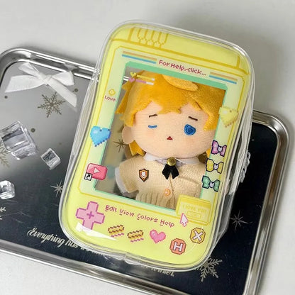New Fun Creative Prison-themed Itabag Transparent Case For 13cm Doll Portable Clear Keychain Gift Box Collectibles Storage Pouch Good Vibrations