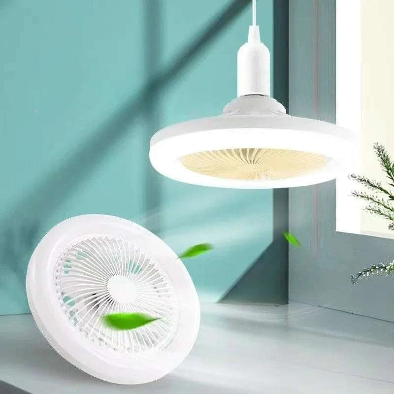 Rotatable 3in1 Ceiling Fan with Remote Control Lighting Lamp E27 Converter Base Lighting Base Bedroom Living Room Miflame Good Vibrations