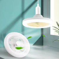 Rotatable 3in1 Ceiling Fan with Remote Control Lighting Lamp E27 Converter Base Lighting Base Bedroom Living Room Miflame Good Vibrations