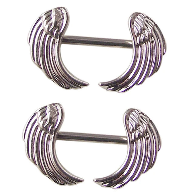 Straight Rod Snake Wing Nipple rings Breast Ring Heart Shaped Adjustable Nipple Piercing Human Jewelry Good Vibrations