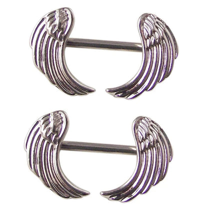 Straight Rod Snake Wing Nipple rings Breast Ring Heart Shaped Adjustable Nipple Piercing Human Jewelry Good Vibrations