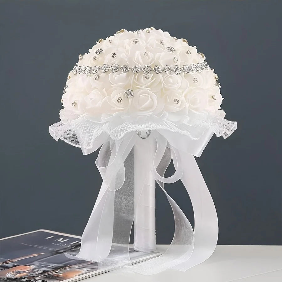 1 piece wedding romance revolves around flowers, fairy tale wedding, bride and groom, gentle sweet, artificial bouquet Good Vibrations