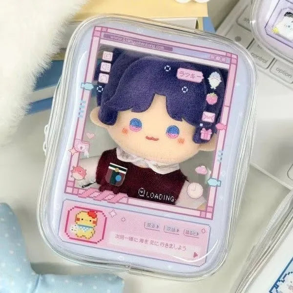 New Fun Creative Prison-themed Itabag Transparent Case For 13cm Doll Portable Clear Keychain Gift Box Collectibles Storage Pouch Good Vibrations