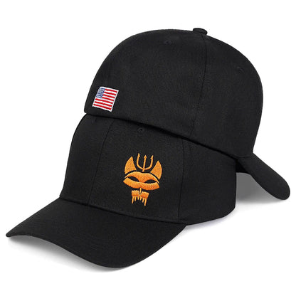 Unisex Forked Wolf Embroidery Snapback Camouflage Baseball Caps Spring and Autumn Outdoor Adjustable Casual Sunscreen Hat Good Vibrations