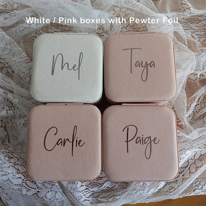 Personalized Bridesmaid Gifts Bachelorette Party Gift Travel Jewelry Case Wedding Gifts Hen Party Gifts Birthday Favor For Her Good Vibrations