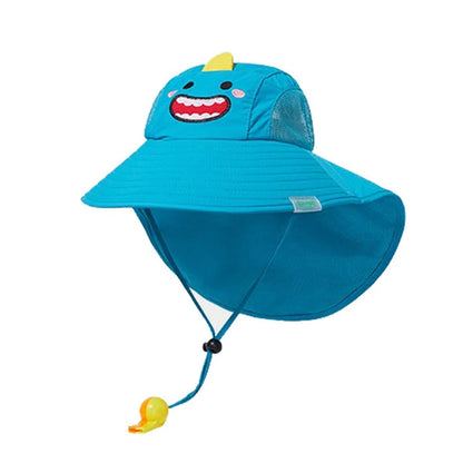 Summer Hat for Kids Children Outdoor Sun Hat Neck Ear Cover Sun Protection Beach Caps Kids Boy Girl Flap Cap for Children Good Vibrations